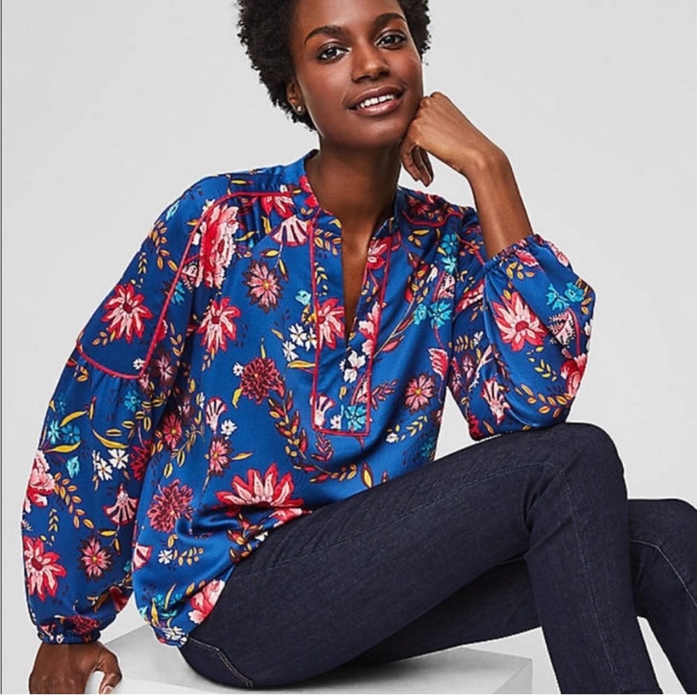 LOFT Floral Blouse